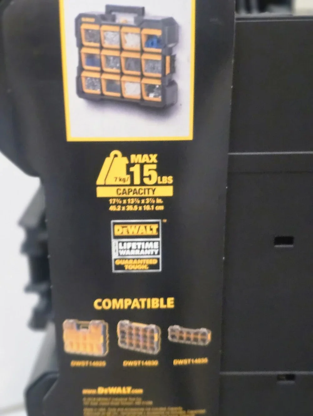 Dewalt 12-Compartment Parts Organizer Flip Stackable Bin